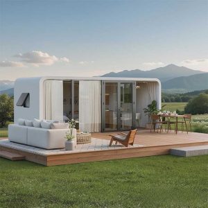Apple Cabin House L2 model exterior front view
